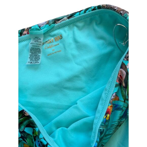 JOHNNY WAS Taina High Waist Bottom swim bikini in jungle animal print - Picture 8 of 12